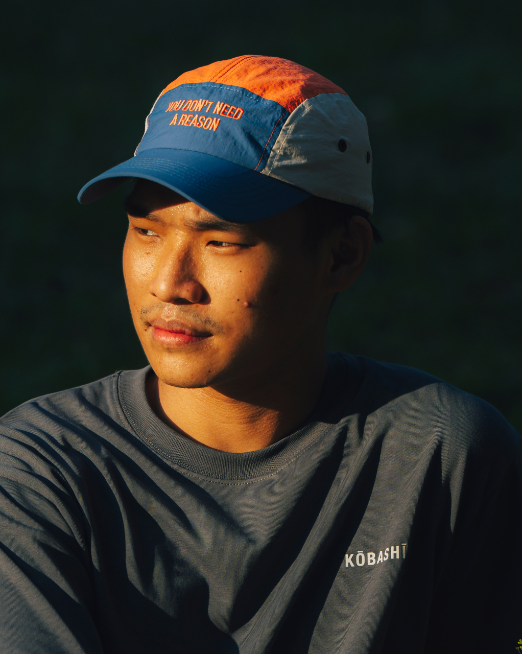"NO REASON" 5 PANEL OCEAN BLUE
