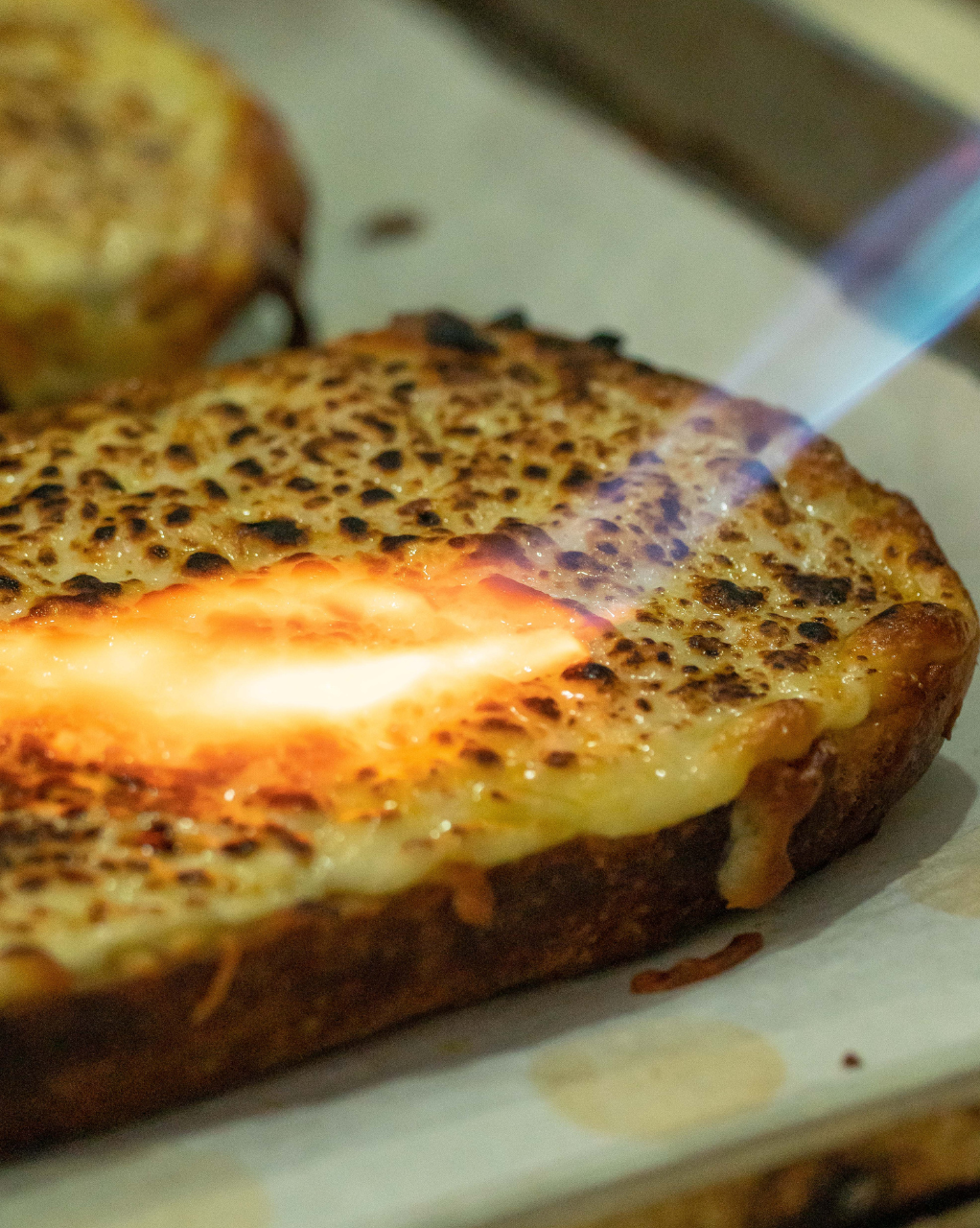 GOCHUJANG GARLIC CHEESE FOCACCIA